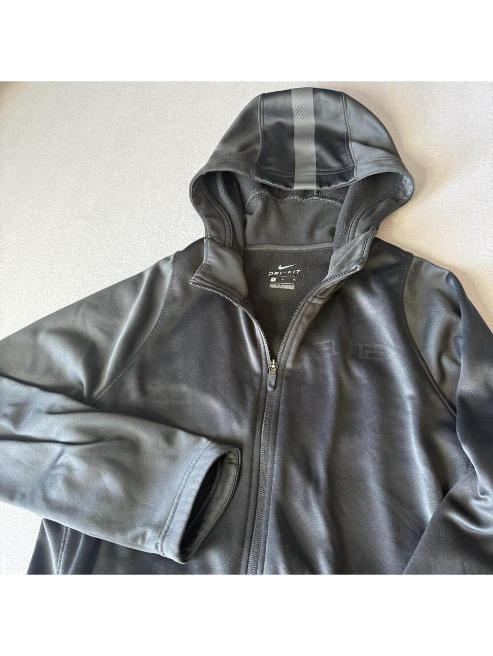 Nike Elite Dri-Fit Full Zip Athletic Hoodie Mens Medium Black‎